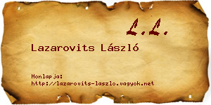 Lazarovits László névjegykártya